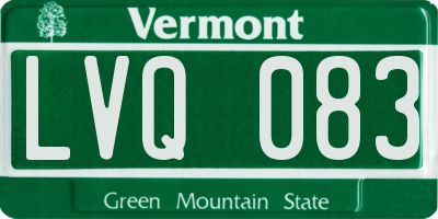VT license plate LVQ083