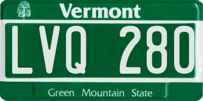 VT license plate LVQ280