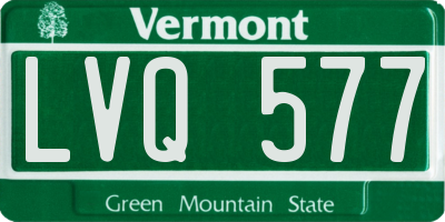 VT license plate LVQ577