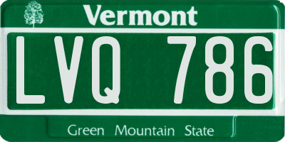 VT license plate LVQ786