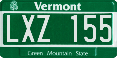VT license plate LXZ155