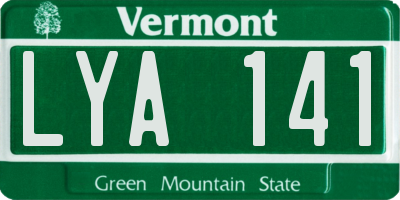 VT license plate LYA141