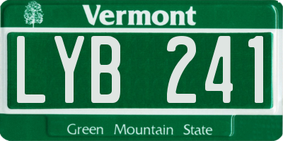 VT license plate LYB241
