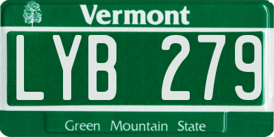 VT license plate LYB279