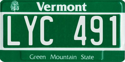 VT license plate LYC491