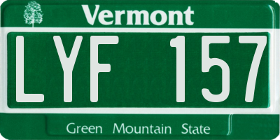 VT license plate LYF157
