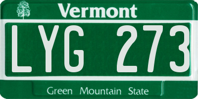 VT license plate LYG273