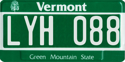 VT license plate LYH088
