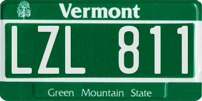 VT license plate LZL811