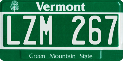 VT license plate LZM267