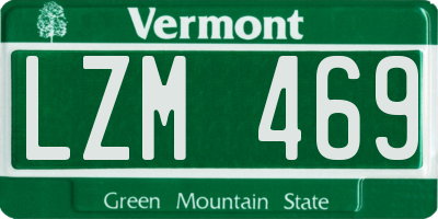 VT license plate LZM469