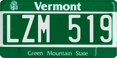 VT license plate LZM519
