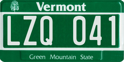 VT license plate LZQ041