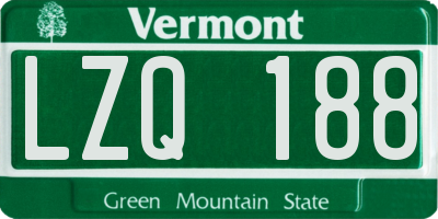 VT license plate LZQ188