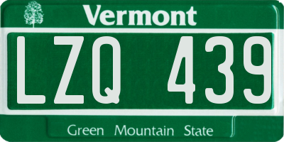 VT license plate LZQ439