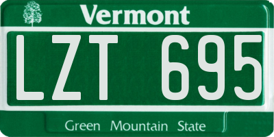 VT license plate LZT695