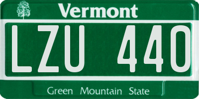 VT license plate LZU440