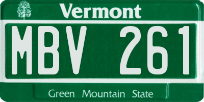 VT license plate MBV261