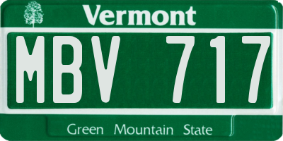 VT license plate MBV717