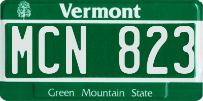 VT license plate MCN823