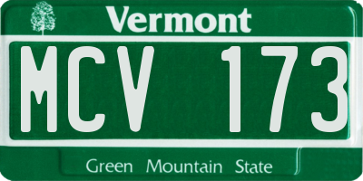 VT license plate MCV173