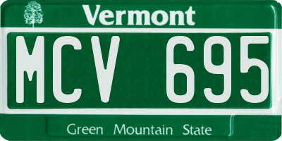 VT license plate MCV695