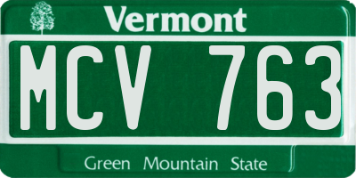 VT license plate MCV763