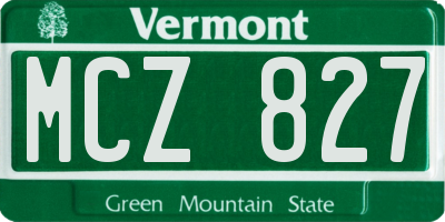 VT license plate MCZ827