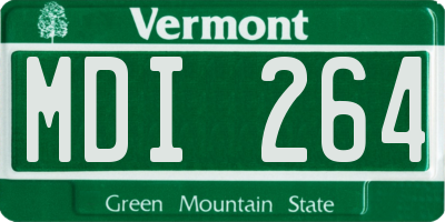 VT license plate MDI264