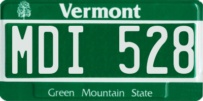 VT license plate MDI528