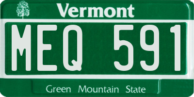 VT license plate MEQ591