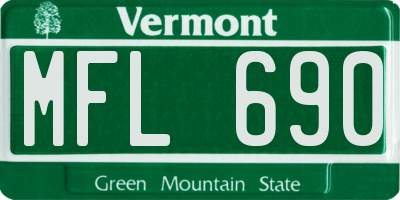 VT license plate MFL690