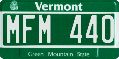 VT license plate MFM440