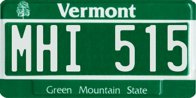 VT license plate MHI515