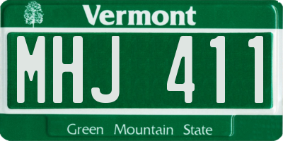 VT license plate MHJ411