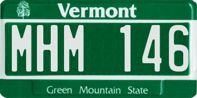 VT license plate MHM146