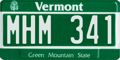 VT license plate MHM341