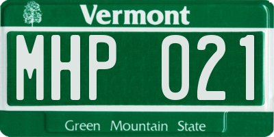 VT license plate MHP021