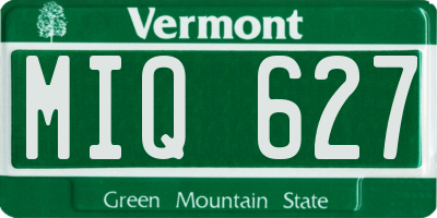 VT license plate MIQ627