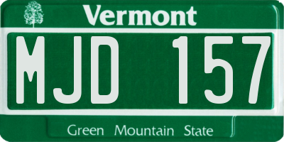 VT license plate MJD157