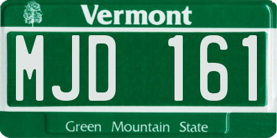 VT license plate MJD161