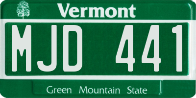 VT license plate MJD441