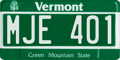 VT license plate MJE401