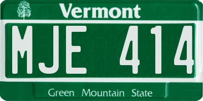 VT license plate MJE414