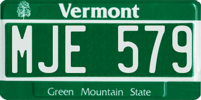 VT license plate MJE579