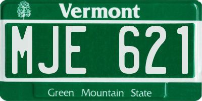 VT license plate MJE621