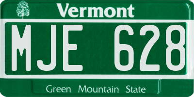 VT license plate MJE628