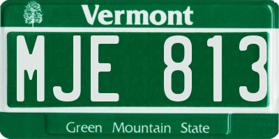 VT license plate MJE813
