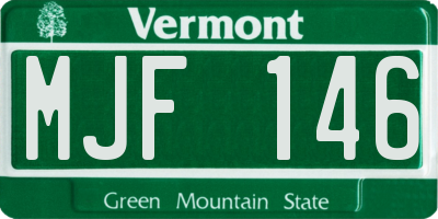VT license plate MJF146