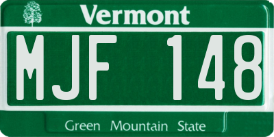 VT license plate MJF148